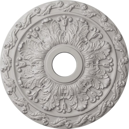 Spring Leaf Medallion (Canopies up to 5 5/8"), 19 7/8"OD x 3 5/8"ID x 1 1/4"P, Ultra Pure White